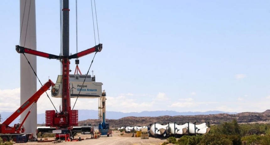 Inició el montaje de los nuevos aerogeneradores en el Parque Arauco